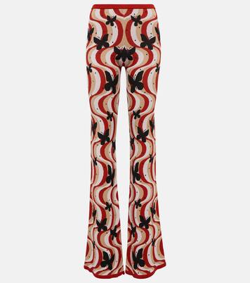 Pantalon évasé à taille haute imprimé | Alessandra Rich