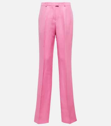 Pantalones rectos de lino y seda | Etro