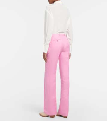 Pantalones rectos de lino y seda | Etro