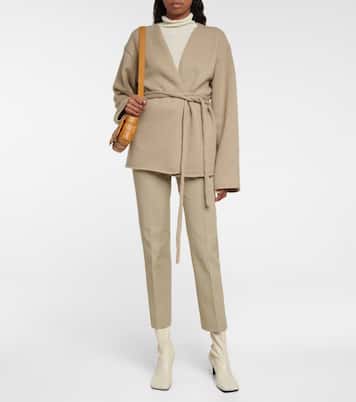 Coleman high-rise slim gabardine pants | Joseph
