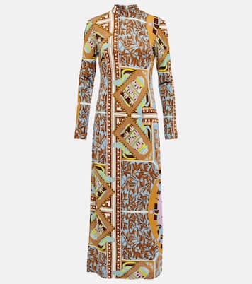 Printed mockneck midi dress | Tory Burch