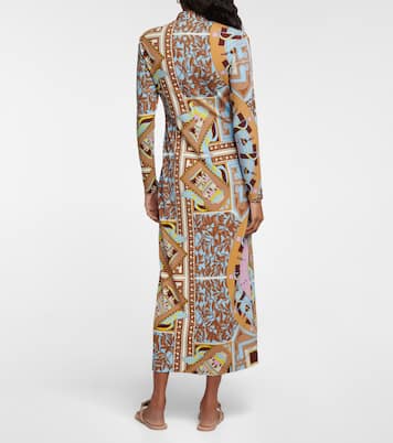 Printed mockneck midi dress | Tory Burch
