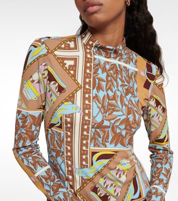 Printed mockneck midi dress | Tory Burch