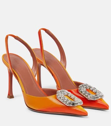 Pumps slingback Camelia 90 in PVC | Amina Muaddi