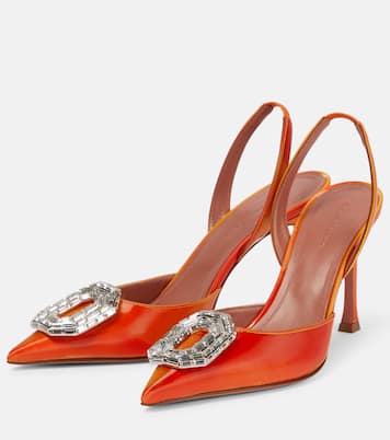 Pumps slingback Camelia 90 in PVC | Amina Muaddi