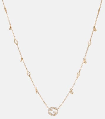 Collier Interlocking G en or 18 ct et diamants | Gucci