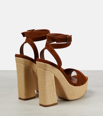 Gaia 140 suede platform sandals | Jimmy Choo