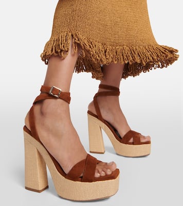Gaia 140 suede platform sandals | Jimmy Choo