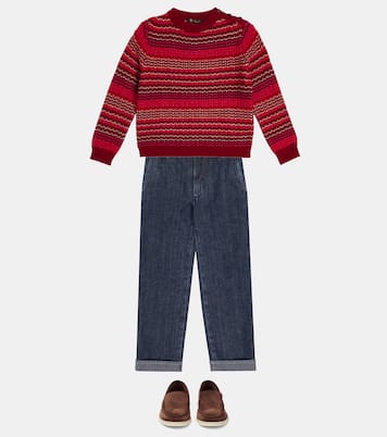 Loafers Summer Walk aus Veloursleder | Loro Piana Kids
