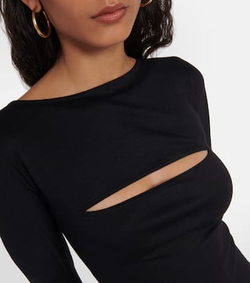 Cutout wool bodysuit | Wolford