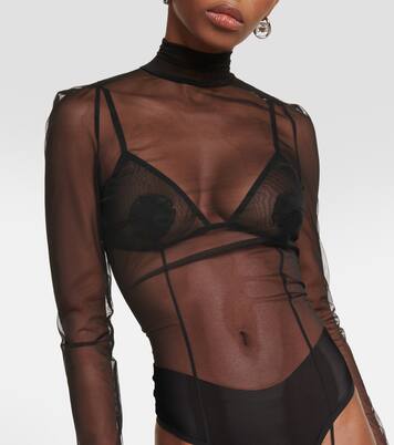 Body a collo alto in mesh | Nensi Dojaka
