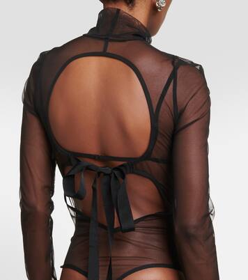 Body a collo alto in mesh | Nensi Dojaka