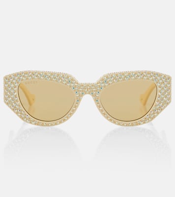 Gafas de sol ovaladas con cristales | Gucci