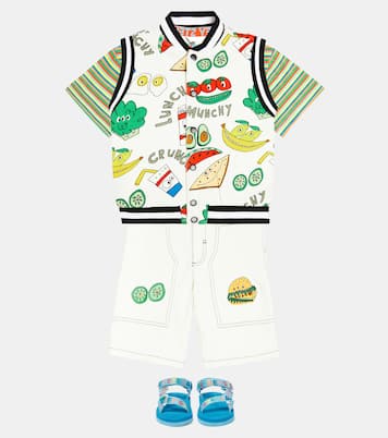 Chaleco de algodón a cuadros con aplique | Stella McCartney Kids