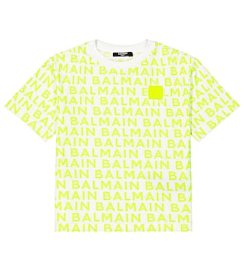 Camiseta de jersey de algodón con logo | Balmain Kids