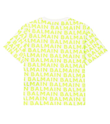 Camiseta de jersey de algodón con logo | Balmain Kids