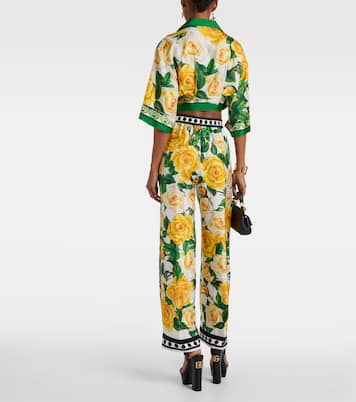 Pantaloni a gamba larga in seta | Dolce&Gabbana