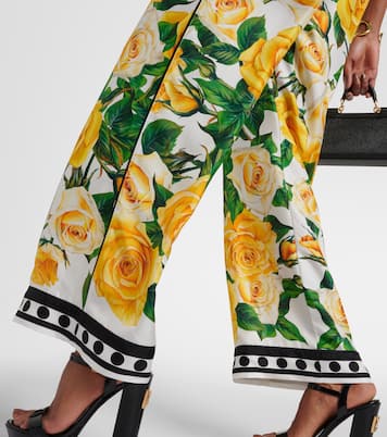 Pantaloni a gamba larga in seta | Dolce&Gabbana