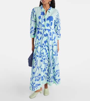 Vestido largo de algodón estampado | Juliet Dunn