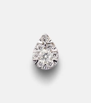 Boucle d'oreille unique Piercing en or blanc 18 ct et diamants | Persée