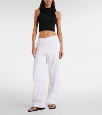 Gerade Low-Rise-Hose aus Frottee | Alaïa