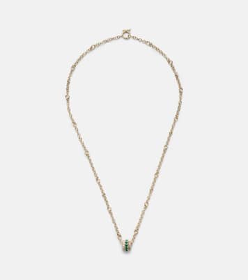 Collier Gravity en or 18 ct, diamants et émeraudes | Spinelli Kilcollin