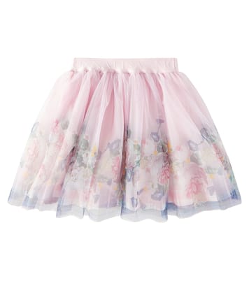 Gonna in tulle con stampa floreale | Monnalisa