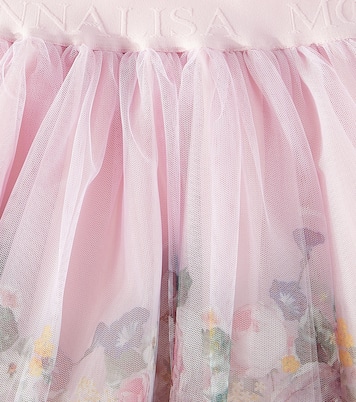 Gonna in tulle con stampa floreale | Monnalisa