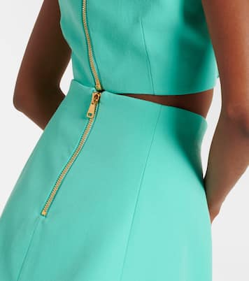 Minifalda de lana de tiro alto | Balmain