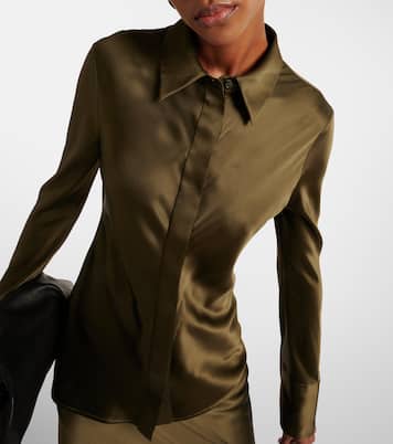 Chemise Brunel en satin de soie | Joseph