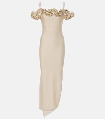 Floral-appliqué jersey gown | Coperni