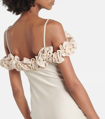 Floral-appliqué jersey gown | Coperni