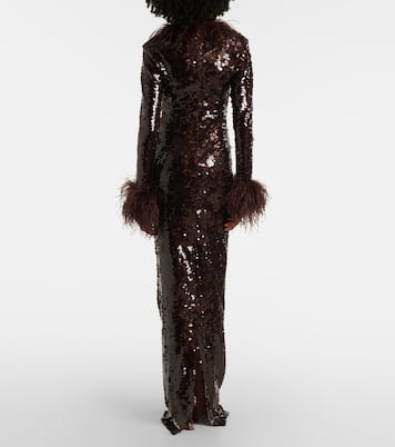 Robe Zouzou mit Pailletten und Federn | The New Arrivals Ilkyaz Ozel