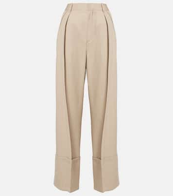 Pantalon ample en laine vierge | Victoria Beckham