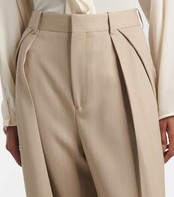 Pantalon ample en laine vierge | Victoria Beckham