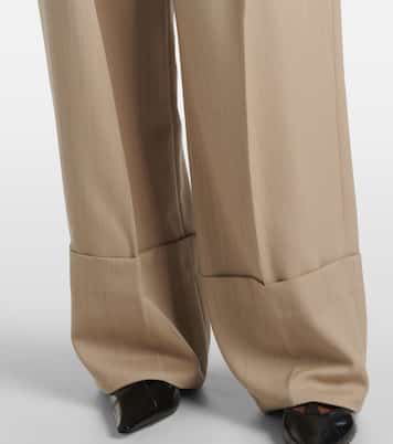 Pantalon ample en laine vierge | Victoria Beckham