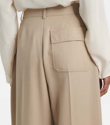Pantalon ample en laine vierge | Victoria Beckham