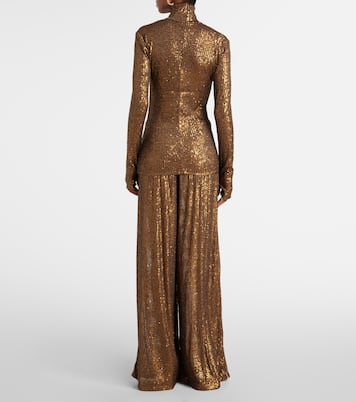Sequined turtleneck top | Norma Kamali