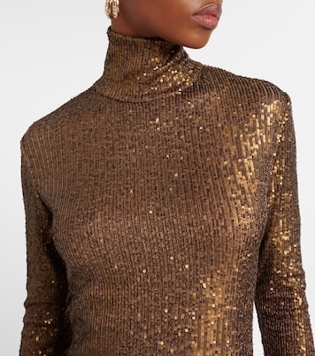 Sequined turtleneck top | Norma Kamali