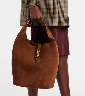 Sac seau Le 5 à 7 en daim | Saint Laurent