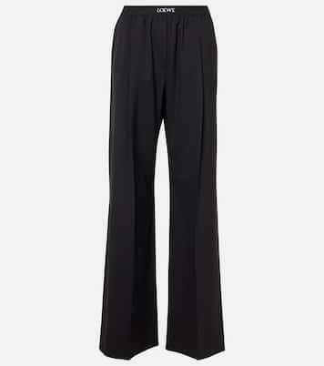 Pantaloni a gamba larga in lana | Loewe