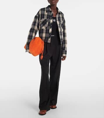 Pantaloni a gamba larga in lana | Loewe