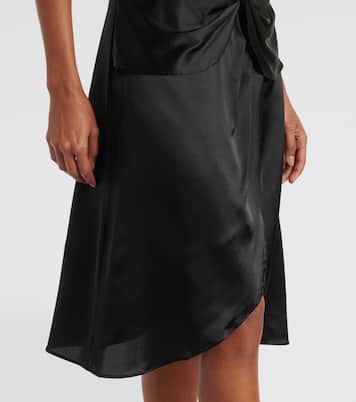 Vestido corto de satén con cuello halter | Nina Ricci