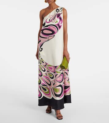 Roy one-shoulder silk twill maxi dress | La DoubleJ