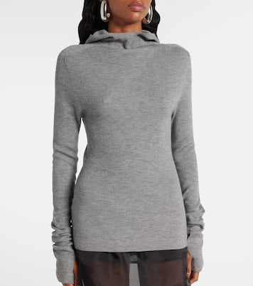 Top Danae in maglia con cappuccio | The Frankie Shop