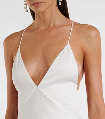 Open-back satin crêpe gown | Alex Perry