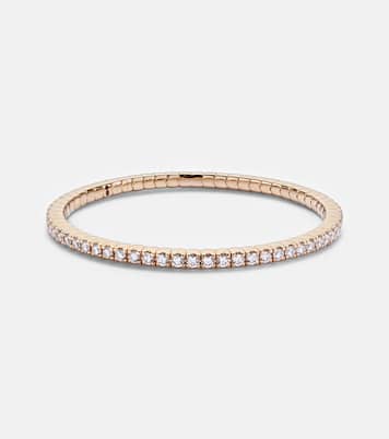 Stretchy 18kt rose gold bracelet with diamonds | Bucherer Fine Jewellery