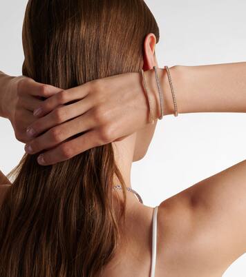 Stretchy 18kt rose gold bracelet with diamonds | Bucherer Fine Jewellery