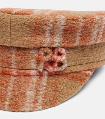 Checked wool-blend newsboy cap | Ruslan Baginskiy