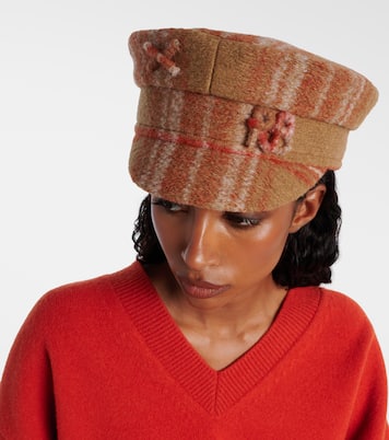 Checked wool-blend newsboy cap | Ruslan Baginskiy